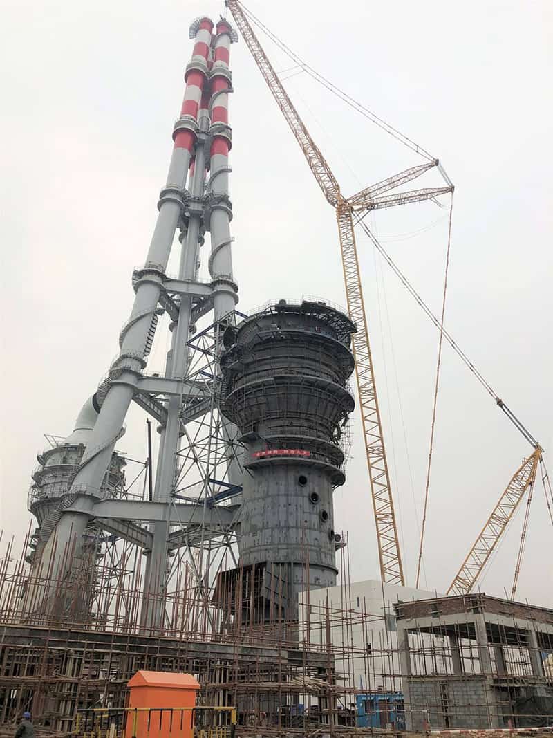 三管自立式煙囪