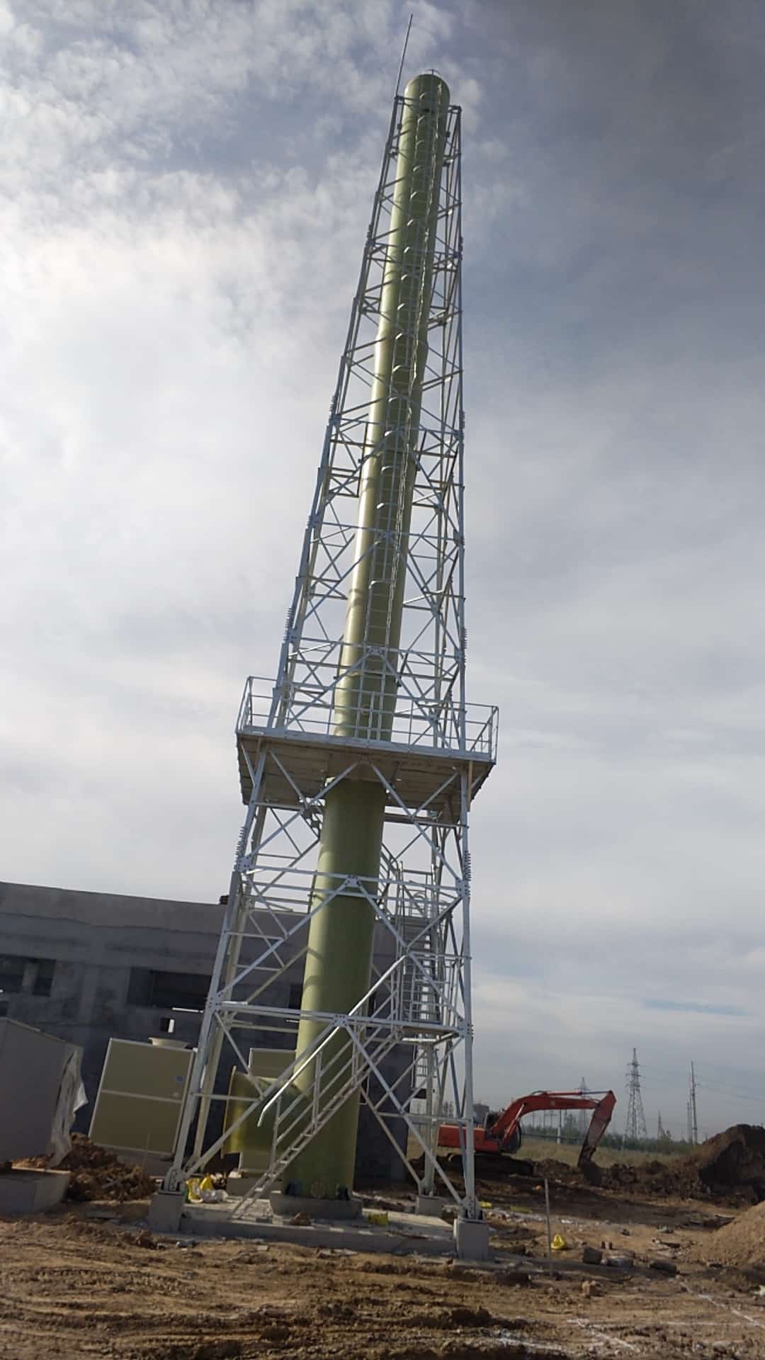 塔架式鋼煙囪鏈接方式及應用 塔架式鋼煙囪鏈接方式及應用